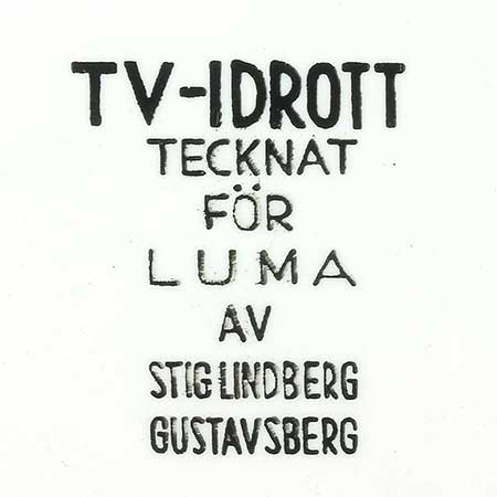 Stig Lindberg リンドベリ　TV-MUSIK プレート LUMA